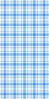 Single plaid background check, best texture fabric tartan. Weave pattern textile seamless in blue and mint cream colors. vector