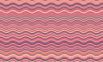 Serene wavy stripes in muted pinks and purples create a calming, retroinspired pattern. vector