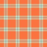 Vibrant orange plaid pattern. Perfect for textile design, website backgrounds, or autumnal themed projects. vector
