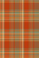 Window textile texture check, fall tartan plaid . Antique fabric background seamless pattern in orange and pastel colors. vector