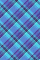 Vibrant diagonal plaid pattern in cool blues and purples. Perfect for textile design, website backgrounds, or fashion projects. vector
