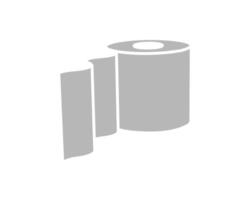Simple, minimalist graphic of a paper towel roll. Perfect for representing cleanliness, hygiene, or resourcefulness. Use in websites, apps, or presentations needing a clean and modern icon. vector
