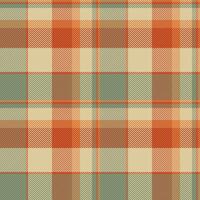 Illustration texture pattern textile, deluxe check seamless background. Layout plaid fabric tartan in orange and pastel colors. vector