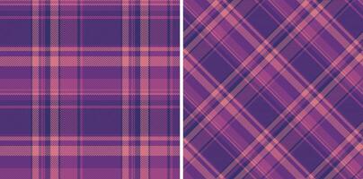 Seamless check of tartan textile fabric with a background plaid pattern texture. Set in halloween colors. Vogue fashion trends for the season. vector