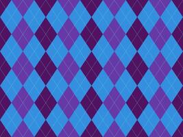 Vibrant argyle pattern in blue, purple, and maroon. Perfect for backgrounds, textiles, or fashion design. Geometric elegance and timeless style. Use for websites, presentations, or branding. vector