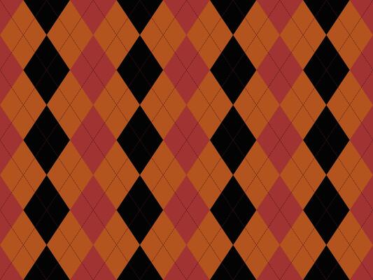 Elegant argyle pattern in autumnal hues. Black, burnt orange, and deep red diamonds create a sophisticated geometric design perfect for fallthemed projects, website backgrounds, or textile prints.