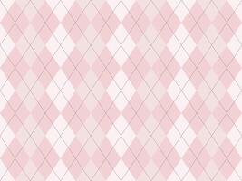 Elegant pink and white argyle pattern. Perfect for backgrounds, textiles, or feminine branding. Subtle texture and soft color palette evoke feelings of sophistication and tranquility. vector