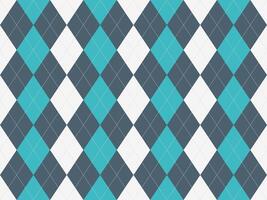 Vibrant teal, gray, and white argyle pattern. A classic design perfect for backgrounds, textiles, or website design. Clean, modern aesthetic evokes sophistication and style. vector