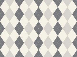 Elegant argyle pattern in soft grey and beige tones. Perfect for backgrounds, textiles, and website design. This classic diamond pattern offers a sophisticated and timeless aesthetic. vector