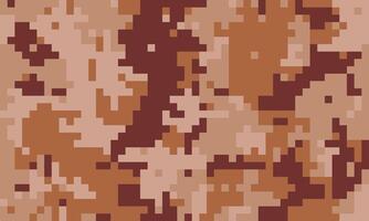 Abstract digital camouflage pattern in earthy tones. Perfect for backgrounds, textiles, or militarythemed designs. The pixelated texture creates a modern, geometric feel. vector