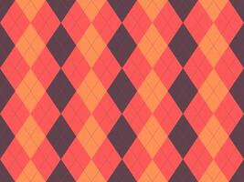 Vibrant argyle pattern in coral, orange, and dark gray. Perfect for textile designs, website backgrounds, or playful branding. The geometric design offers a sophisticated yet cheerful aesthetic. vector