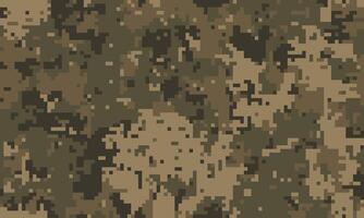 Abstract digital camouflage pattern. Earthy tones blend seamlessly for a textured, versatile background ideal for military, gaming, fashion, and design projects. vector