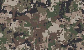 Abstract digital camouflage pattern. Versatile texture ideal for military, hunting, fashion, and gaming designs. Subtle earth tones blend seamlessly for effective concealment or stylish accents. vector
