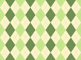 Elegant argyle pattern in soft green and cream tones. Perfect for backgrounds, textiles, or website designs. This timeless geometric design offers a sophisticated and versatile visual texture. vector