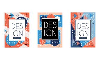 Abstract Creative Templates Set, Modern Geometric Pattern Design, Cover, Card, Background, Poster, Banner Illustration vector