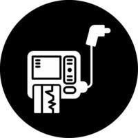 Spirometry Lung Function Test Glyph Circle Inverted vector