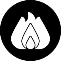 Fire Safety Alert Glyph Circle Inverted vector