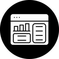 Dashboard data Stats Glyph Circle Inverted vector