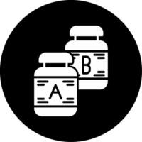 Resin Material icon Glyph Circle Inverted vector