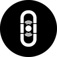 Magnetic Sensor Magnetic Field Detector Glyph Circle Inverted vector