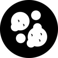 Yeast Fungus Microorganism Glyph Circle Inverted vector