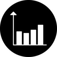 Bar Chart Graph Analysis Glyph Circle Inverted vector