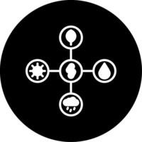 Energy Sources Power Generation Methods Glyph Circle Inverted vector