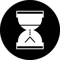 Hourglass Timer Design Glyph Circle Inverted vector