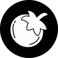 Tomato Red Vegetable Glyph Circle Inverted vector
