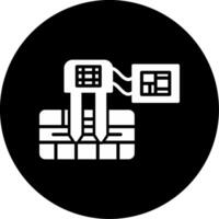 Soil Moisture Sensor Ground Water Monitor Glyph Circle Inverted vector