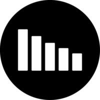 Bar Chart Business Data Glyph Circle Inverted vector