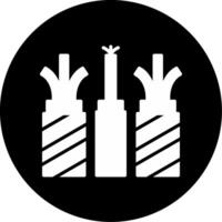 Electric Wiring Systems Glyph Circle Inverted vector