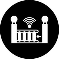 Smart Automatic Gate Motorized Gate Glyph Circle Inverted vector