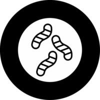 Roundworm Parasitic Worm Glyph Circle Inverted vector