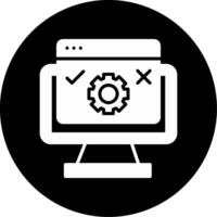 Software Testing Process Glyph Circle Inverted vector
