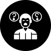 Inattention and Distractions Glyph Circle Inverted vector
