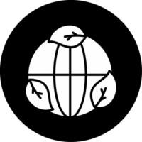 Ecology Environmental Study Glyph Circle Inverted vector