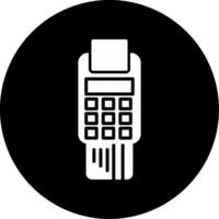 POS Terminal Point of Sale Glyph Circle Inverted vector