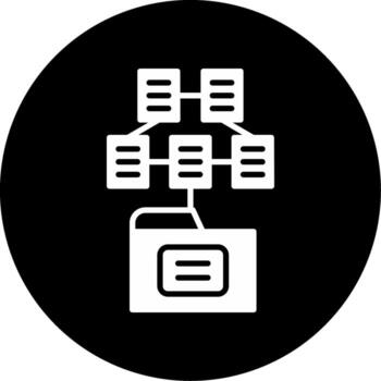 Taxonomy Classification System Glyph Circle Inverted vector