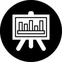 Bar Chart Presentation Glyph Circle Inverted vector