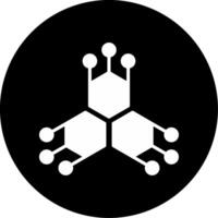 Enzyme Biochemical Function Glyph Circle Inverted vector