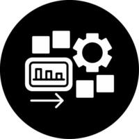 Digital Asset Management Glyph Circle Inverted vector