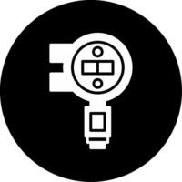 Gas Detector Gas Detection Tool Glyph Circle Inverted vector