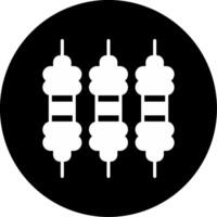 Resistor Component Function Glyph Circle Inverted vector