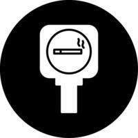 Smoking Area Designated Smoking Zone Glyph Circle Inverted vector