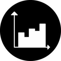 Bar Chart Graphing Data Glyph Circle Inverted vector