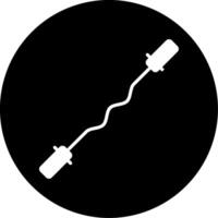 Rod Workout Tool Glyph Circle Inverted vector
