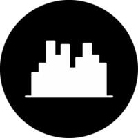 Bar Chart Business Stats Glyph Circle Inverted vector