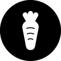 Carrot Root Vegetable Glyph Circle Inverted vector