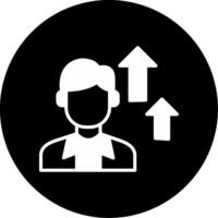 Interactive Engaging Learning Glyph Circle Inverted vector